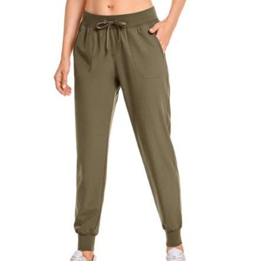 BNWT CRZ Yoga Olive Green Jogger Pants